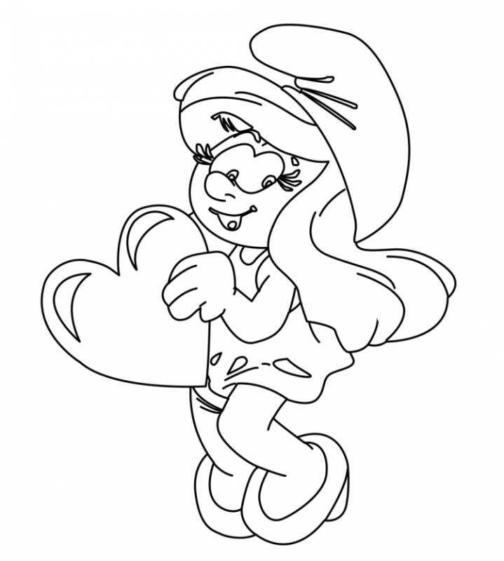 Смурфики рисунки раскраски