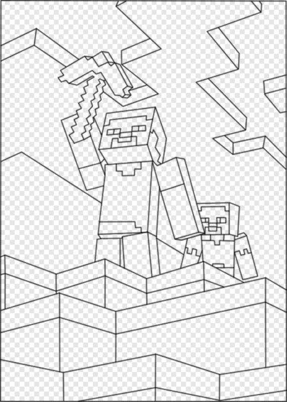 Шахта КРИПЕРА раскраска