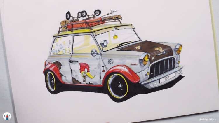 Mini Cooper скетч