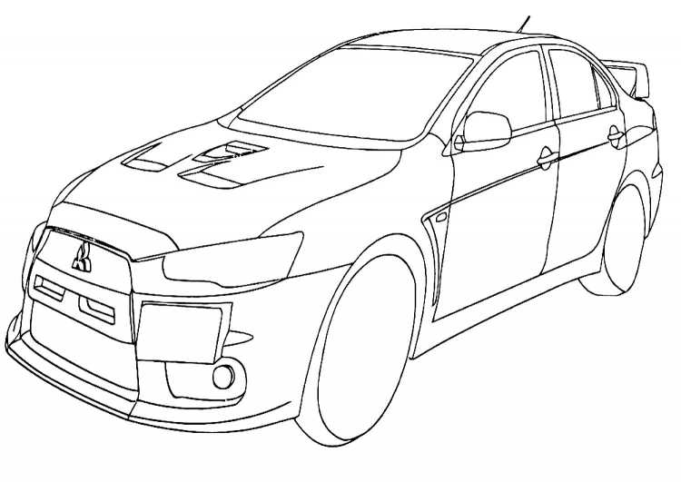 Раскраска машина Митсубиси Аутлендер