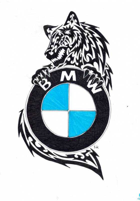 Тату БМВ эскиз