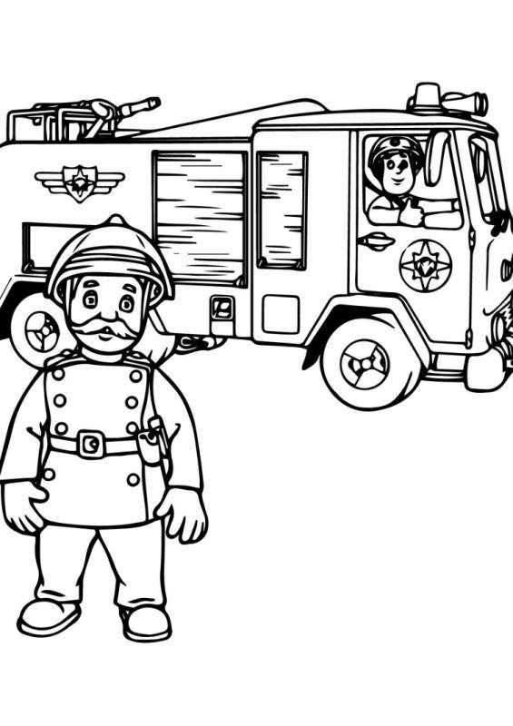 Раскраска пожарная автоцистерна
