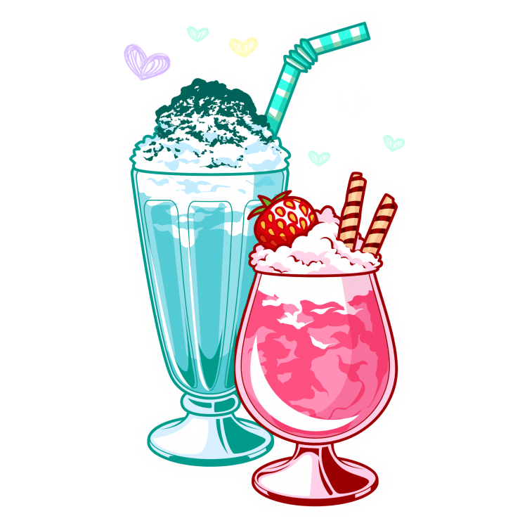 Молочный коктейль hand drawn