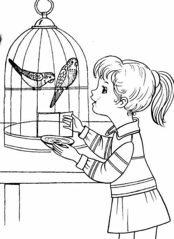 Раскраска прогулка на свежем воздухе