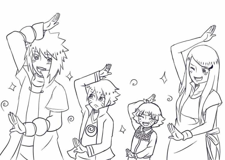 Раскраски из аниме Наруто и Боруто