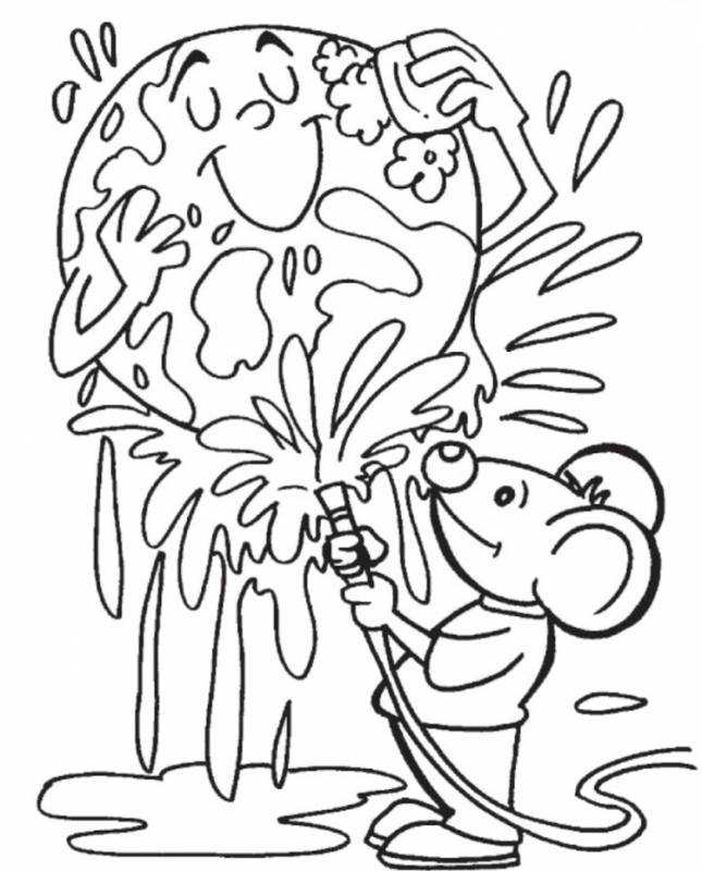 День земли раскраска