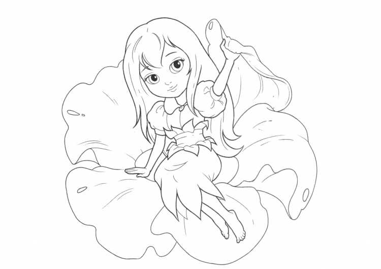 Фея бабочка раскраска