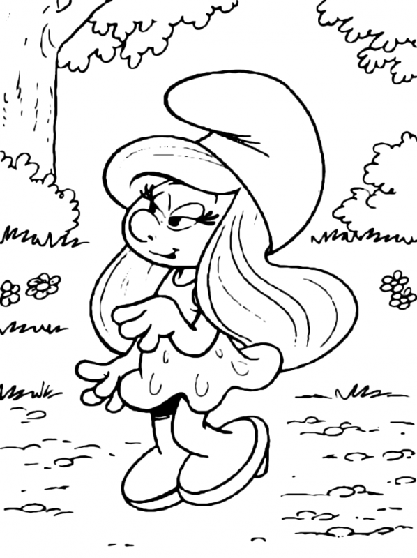 Смурфики 2 раскраска