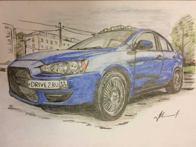 Митсубиси Лансер 10 эскиз
