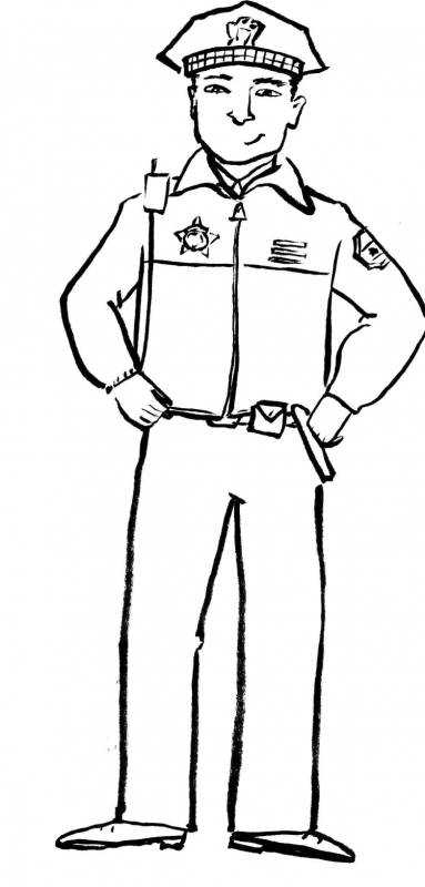 Полицейский карандашом
