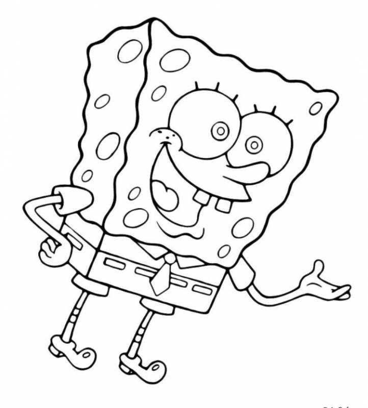 Спанч Боб раскраска для детей