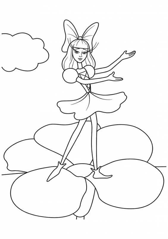 Жаба из Дюймовочки раскраска