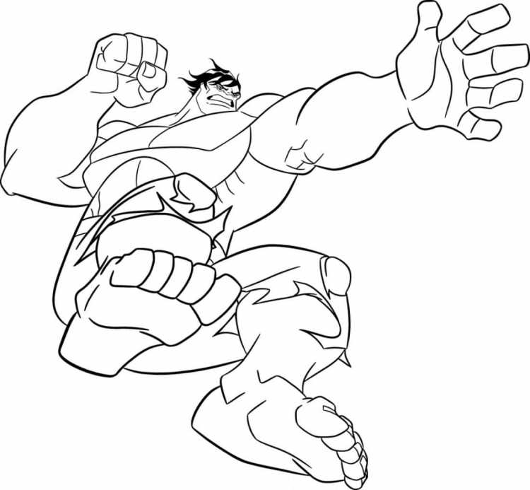 Халк рисунок раскраска
