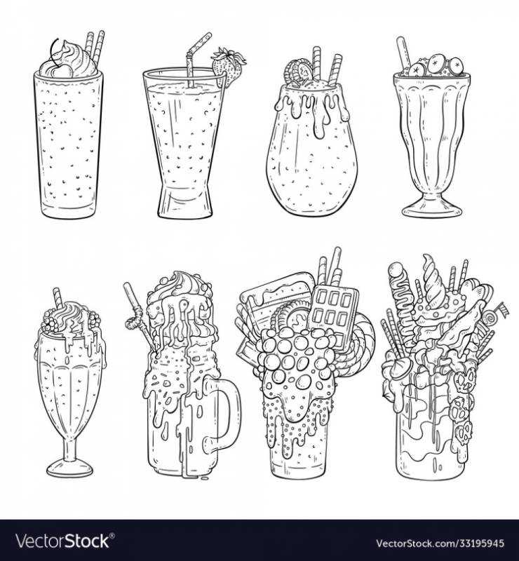 Раскраска антистресс мороженое