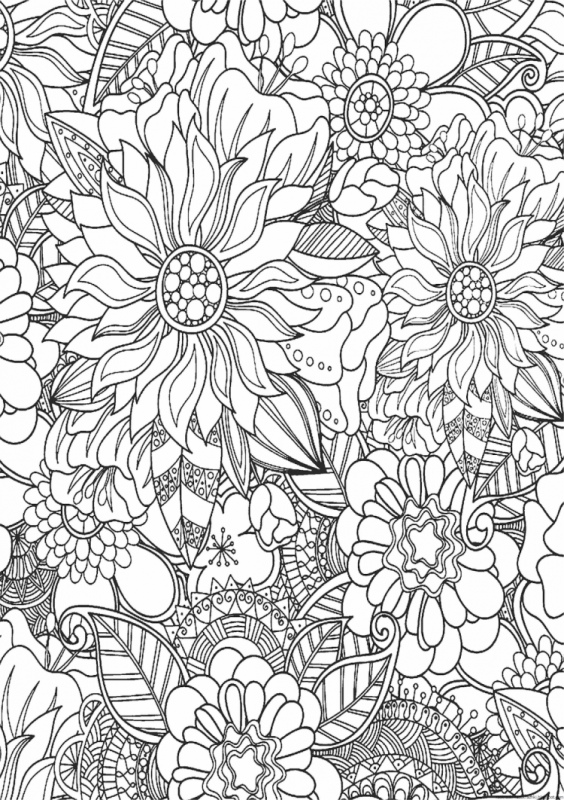 Раскраска антистресс в цвете