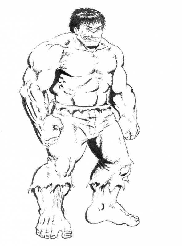 Герои Мстители раскраска Халк