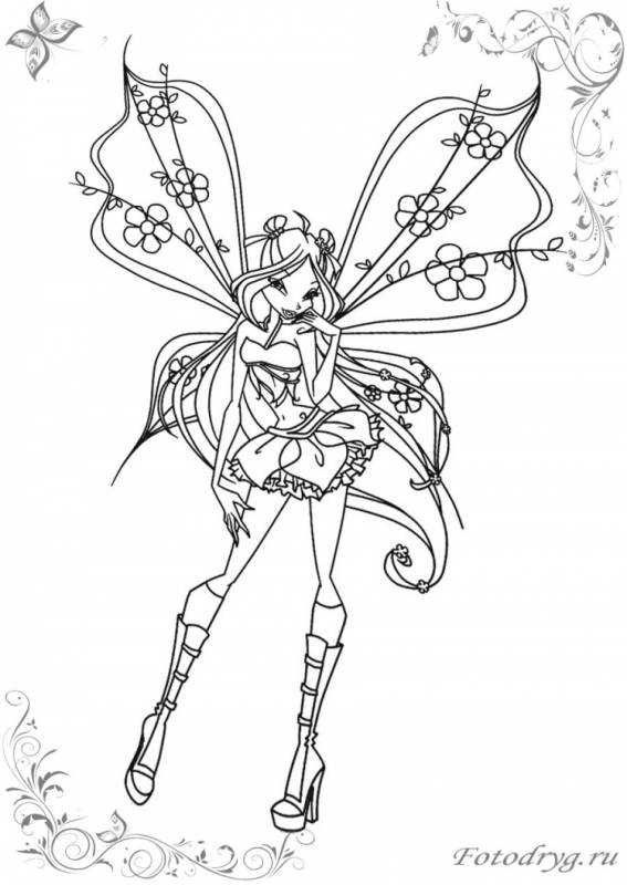 Раскраски Винкс Беливикс Текна