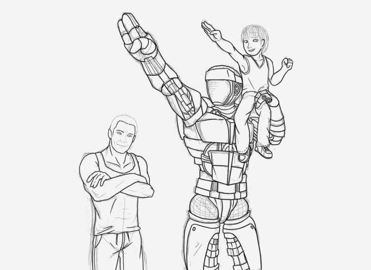 Раскраска Живая сталь НОЙЗИ бой