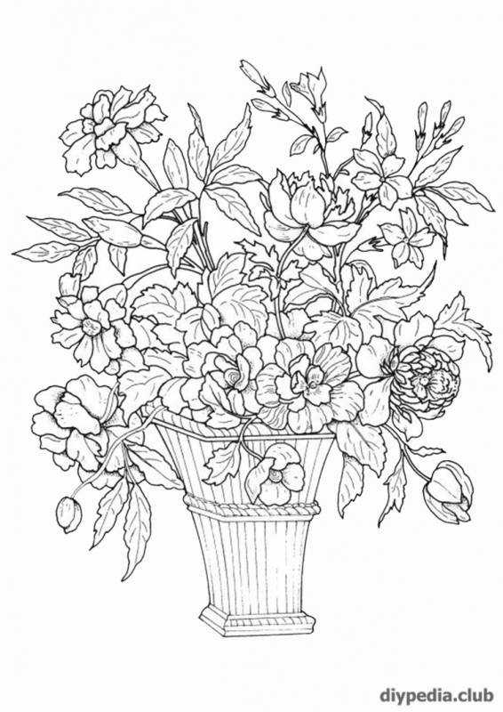 Раскраски антистресс цветы сложные