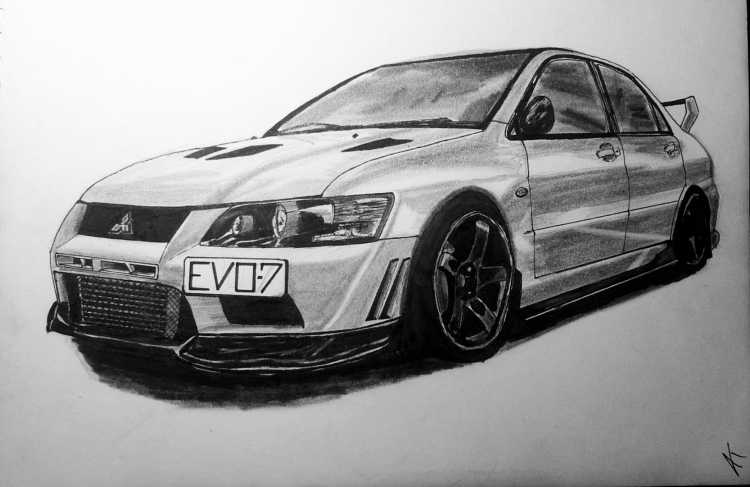 Mitsubishi Lancer Evolution 7 карандаш