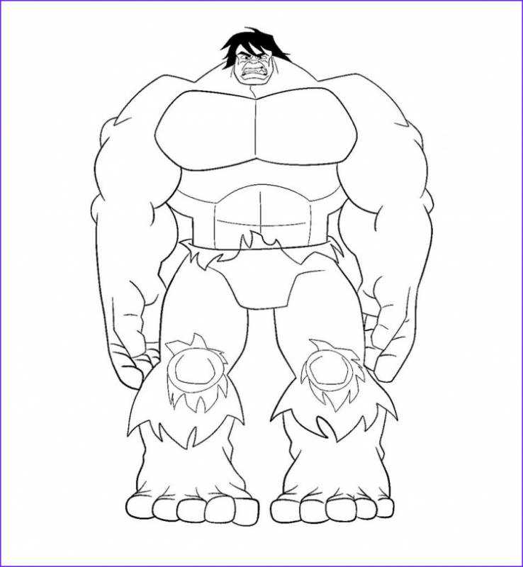 Разукрашка лего Халк Марвел