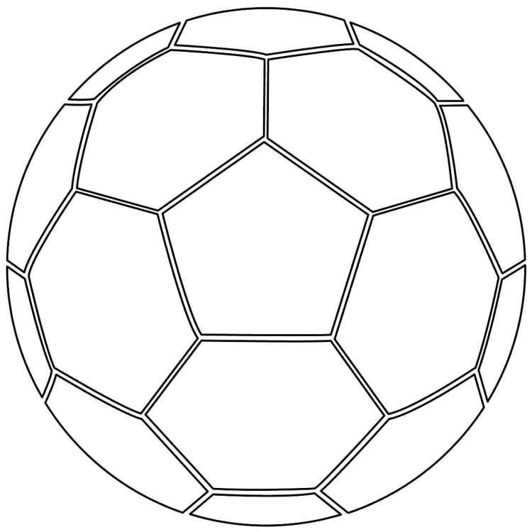 Мячик футбольный раскраска