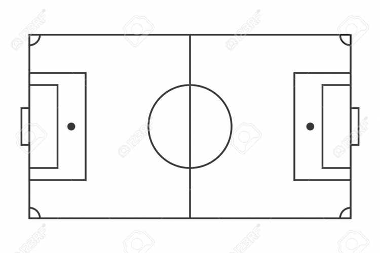 Футбольное поле черно белое