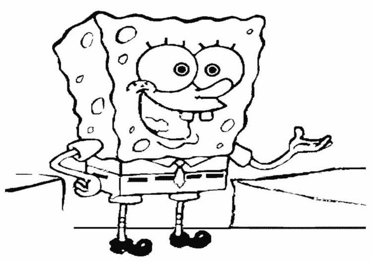 Разукрашки губка Боб квадратные штаны