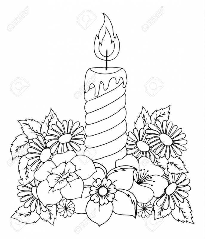 Нарисовать свечку