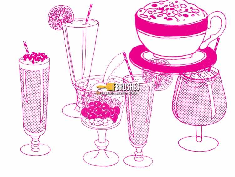 Молочный коктейль трафарет