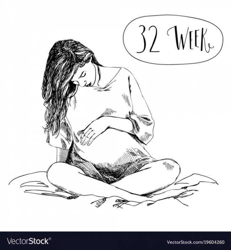 Беременная эскиз