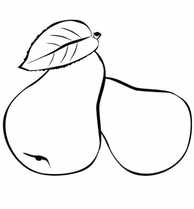 Раскраска яблоки и груши для детей