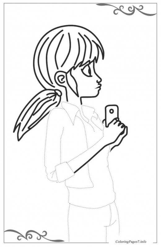 Девочка леди раскраска для детей