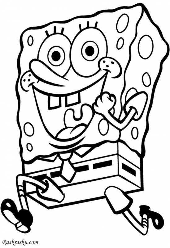 Раскраска Спанч Боб квадратные штаны