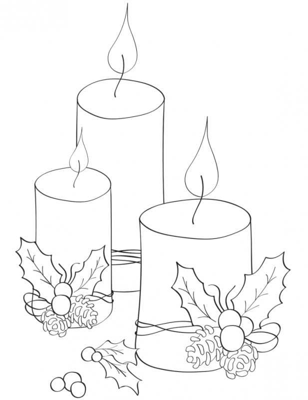 Свечка раскраска
