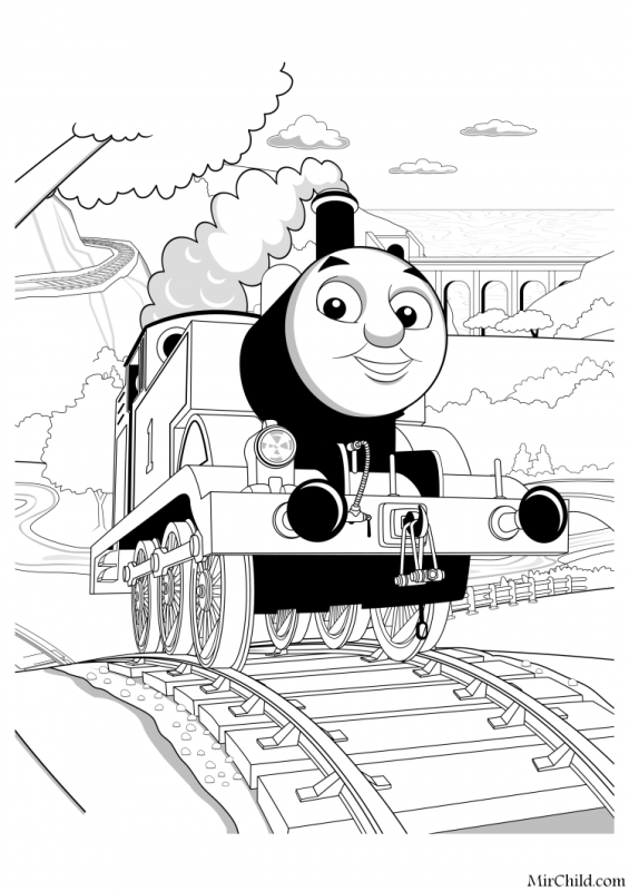 Томас и его друзья раскраска Томас