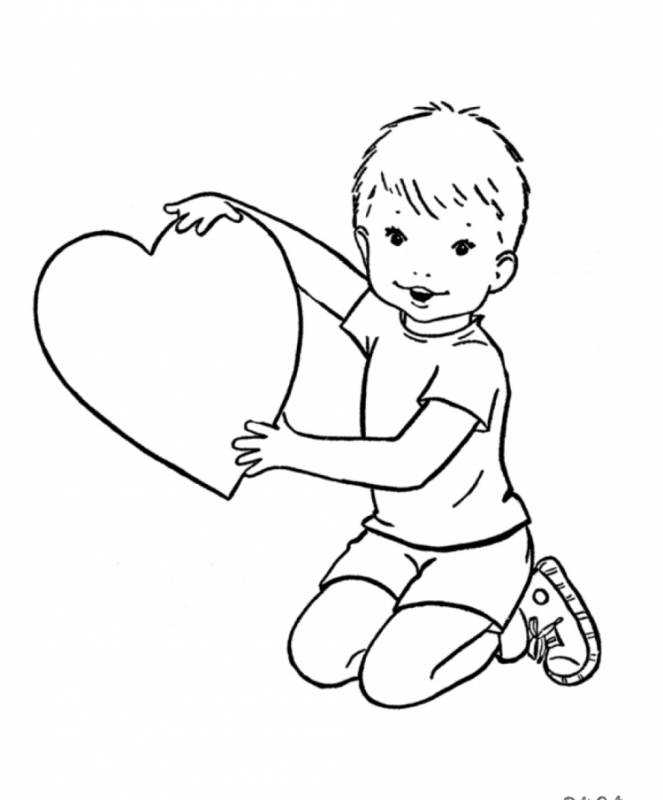 Дети сажают деревья раскраска