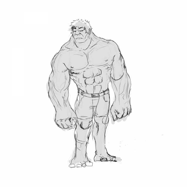 Фото раскраска Халк