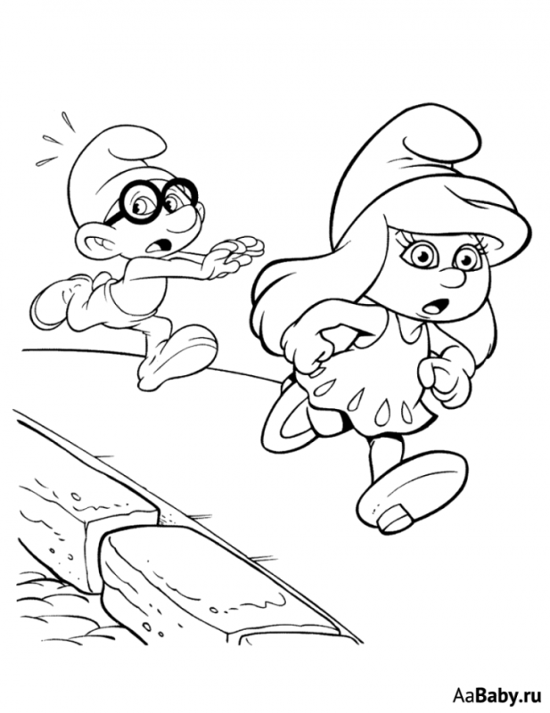 Смурфетта раскраска