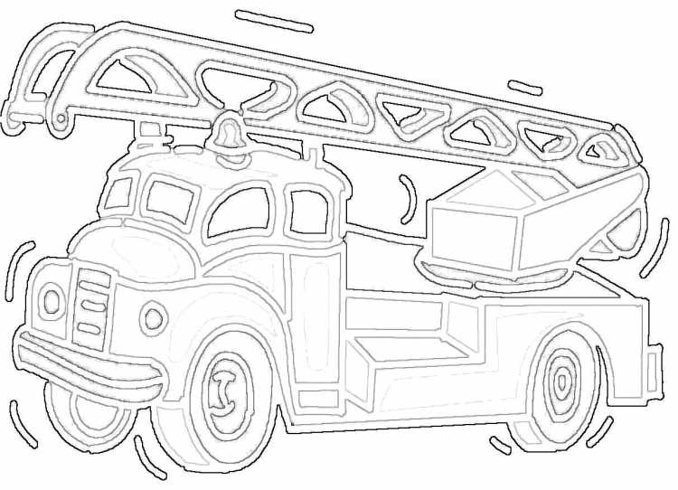 Аэродромная пожарная машина раскраска