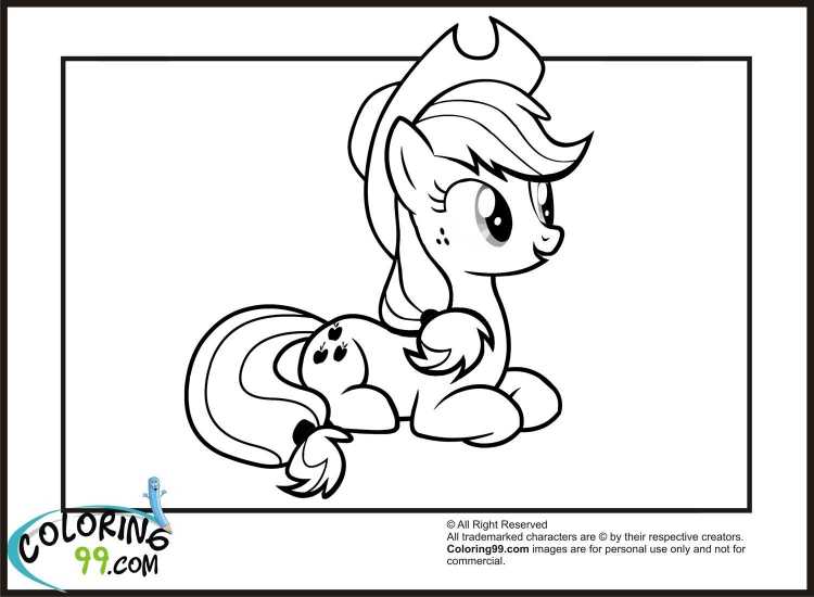 Мой маленький пони раскраска Эпплджек