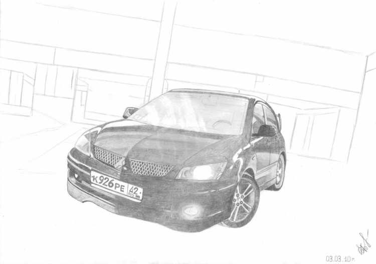 Раскраски машины Mitsubishi Lancer 9