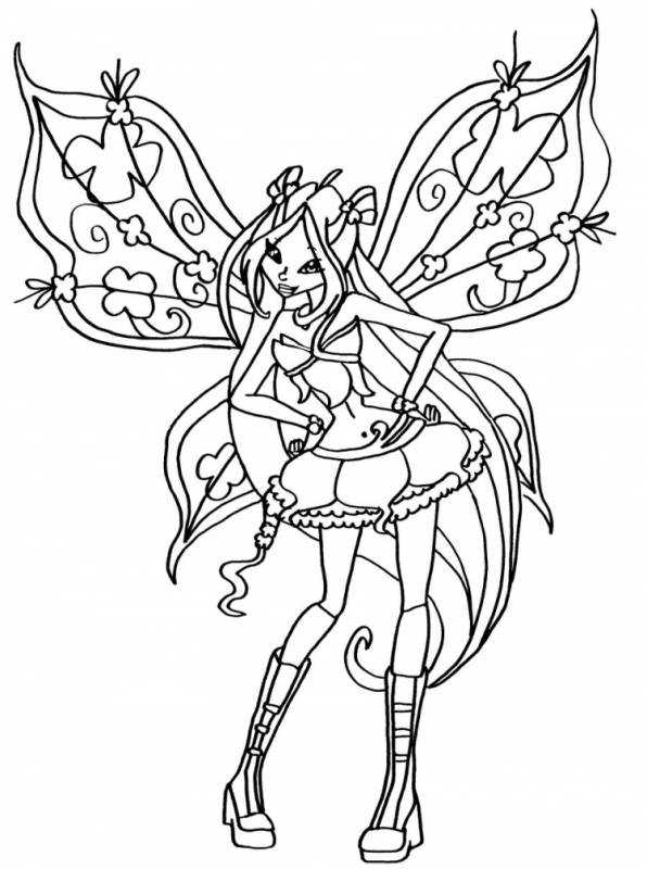 Раскраски Винкс Беливикс Рокси