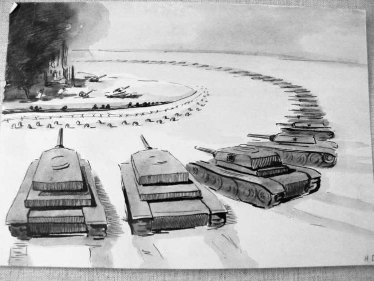 Сталинградская битва карандашом