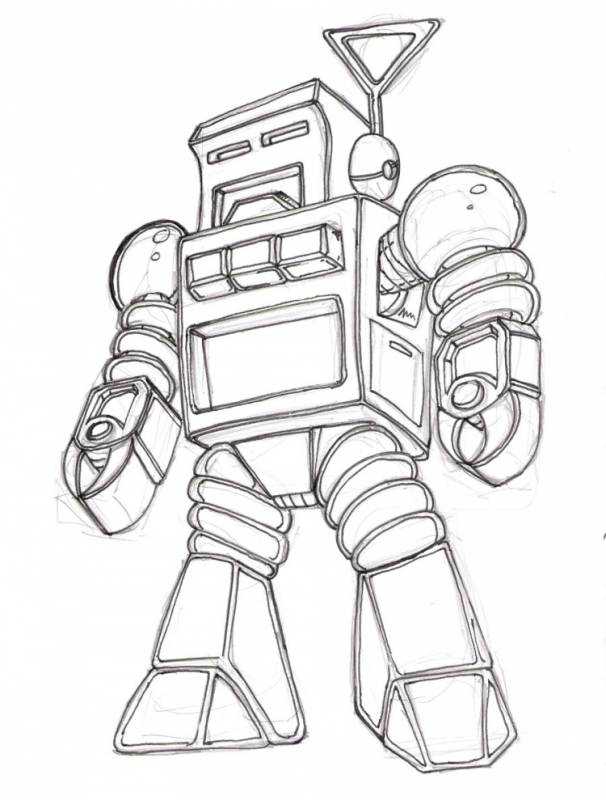 Раскраска Живая сталь НОЙЗИ бой