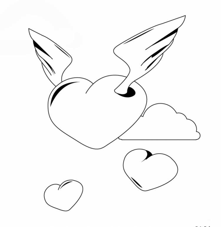 Тату эскизы сердце с крыльями