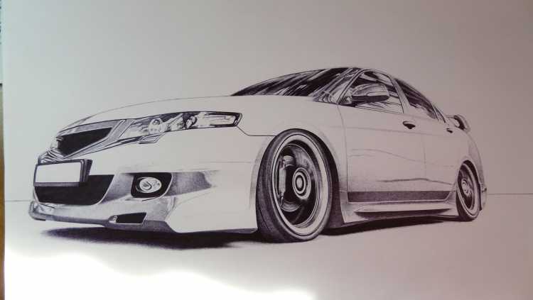 Honda Accord 7 скетч