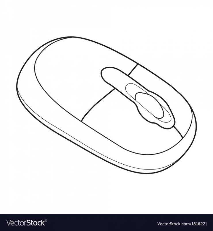 Мышка компьютерная раскраска