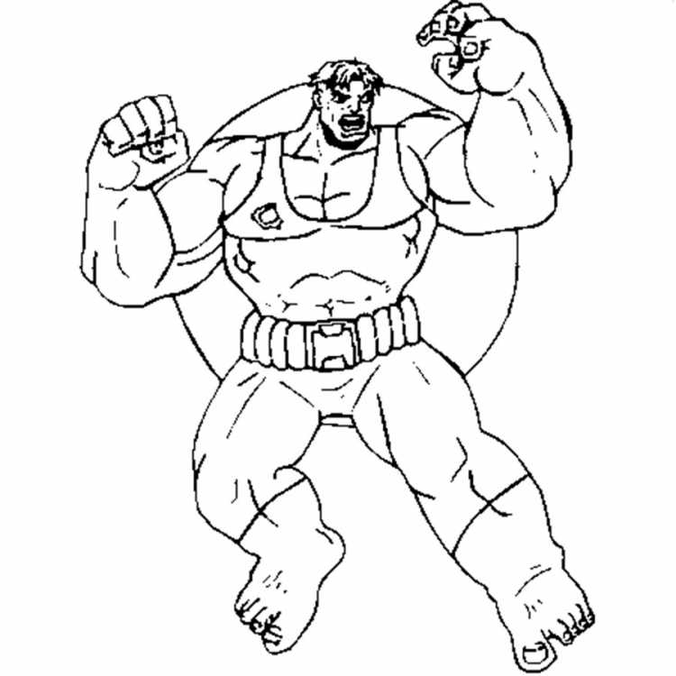Раскраска Халка для детей 1год