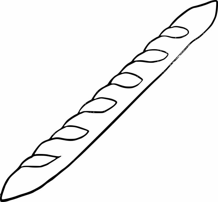 Батон раскраска